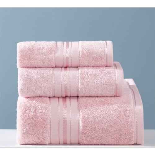100% Cotton Towel Sets Bathroom TowelsSoft Water Absorption Bathroom Towels for Adults Three-Piece Set 70x140cm