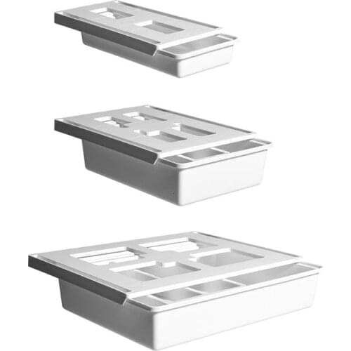 Self Adhesive Under Desk Drawer Hidden Organizer Storage Box Holder Stationery Case Pencil Tray