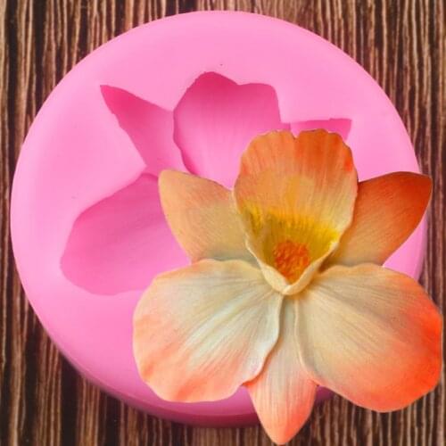 Flower Silicone Molds Orchid Fondant Chocolate Mold Cake Decorating Tools Candy Polymer Clay Moulds Cake Baking Mould