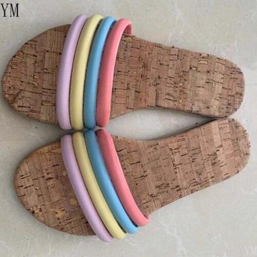 Fashion Flat Iridescence Women Slides Sandal 2021 Ladies Outdoor Beach Lady Shoes Woman Home Slippers Female Flip Flops Summer