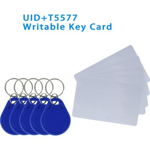 Read and Write UID Changeable NFC Tag Keyfob Token T5577/EM4305 Rewritable 125KHz/13.56MHz RFID Writable Access Key Card Copy