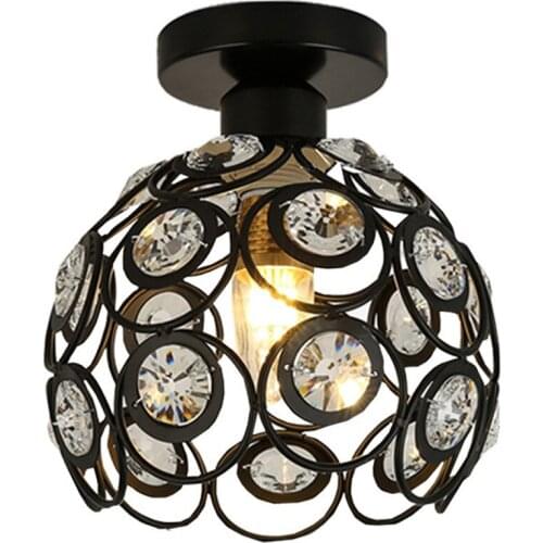 Modern Ball Ceiling Lights Iron crystal Ceiling Lamp Retro Cage Light Kitchen Fixtures Luminaria Lamparas De Techo Home Lighting