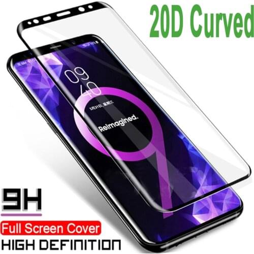Glass Full Cover Phone Glass for Samsung Galaxy S20 FE S20 Ultra 20D Curved Screen Protector for Samsung S10 S10E S8 Plus S9