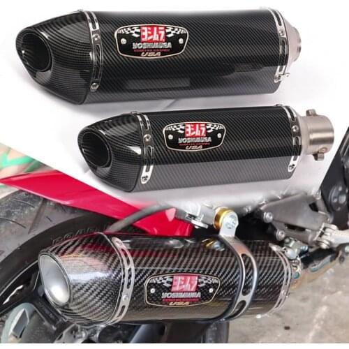 51mm Universal Motorcycle Exhaust For Yoshimura Muffler Fake Carbon Fiber Steel Pipe escape moto pitbike benelli trk 502 cb650f