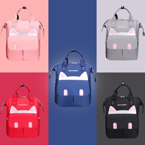 Cat Type Waterproof Lightweight Large Portable Capacity Fashion Pregnant Women And Mothers Kitty Mommy Infant Backpack Design