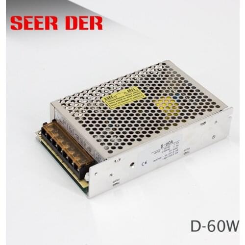 High Voltage 12V 5V Dual Output AC DC Mode 60W 5v 4a / 3a 12v multi output power supply D-60A