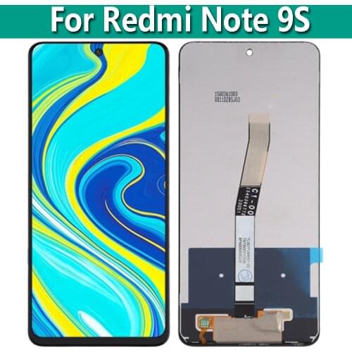 6.67" For Xiaomi Redmi Note 9S M2003J6A1G LCD Display With Frame Touch Screen Digitizer Assemby Replacement Parts