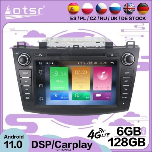 128G Carplay Android 11 For Mazda 3 Axela 2009 2010 2011 2012 Multimedia GPS Video Player Radio Receiver Audio Stereo Head Unit