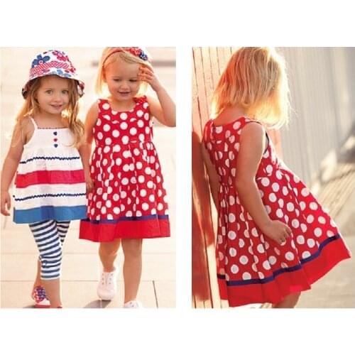 2018 summer Girls Dresses princess polka dot sleeveless dress Children Clothes kids dresses for girls gowns blouses jumpers