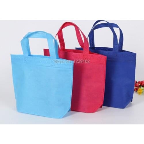 32*38*10CM (10pcs/lot) Promotional Nonwoven shopping Bags with loop handle Colorful gift bag PP Non woven handle Bags