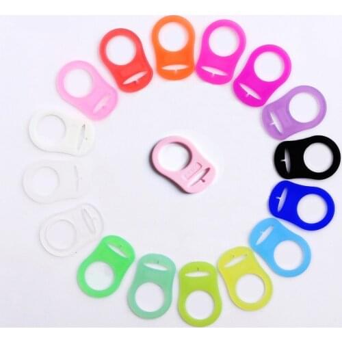 5PCS Baby Dummy Pacifier Holder Clip Adapter for Ring Silicone Button Manual DIY