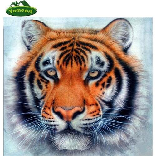 Handicrafts Diamond Painting Cross Stitch Tiger Face Diy Diamond Mosaic Full Square 3D Diamond Embroidery Decor Needlework Kits