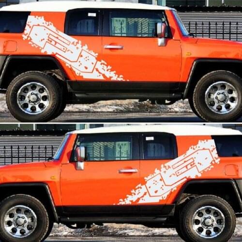 Car Stickers Fit For TOYOTA FJ CRUISER 2007-2017 2018 Decoration Car FJ Custom Letter Graphics Mud 2019 Decals Side Vinyl B D1W0