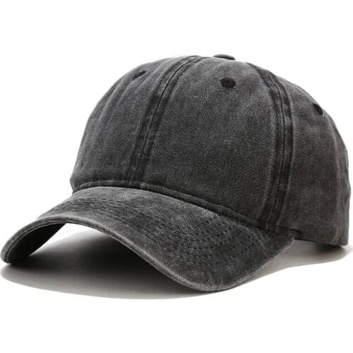 New Unisex Cap Plain Color Washed Cotton Baseball Cap Men Women Casual Adjustable Outdoor Trucker Snapback Hats wholesale
