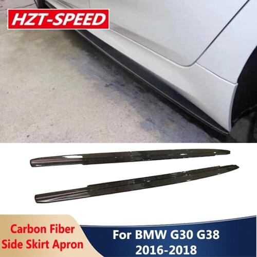 MP Style Real Carbon Fiber Side Skirts Apron For BMW 5 Series G30 528 2016-2018 Modification