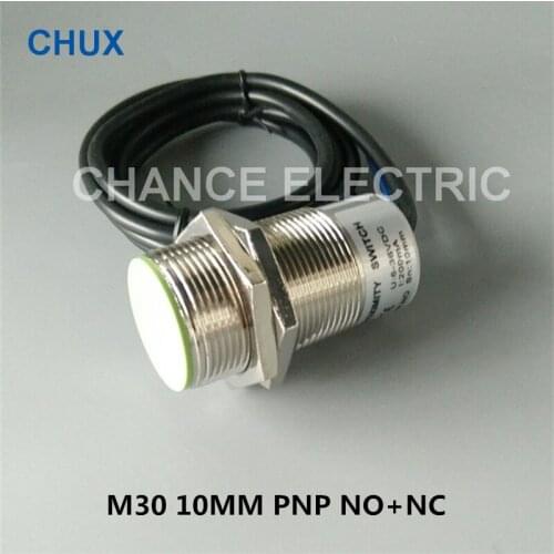 M30 Proximity Sensor PNP NO+NC 10mm Sensing Distance 4wires 6-36vdc Flush Mounting Inductive Proximity Switch