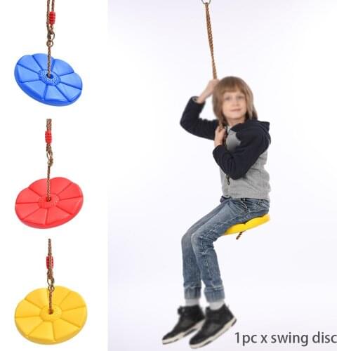 Kids Climbing Rope Swing Adjustable Height Climbing Rope Swing Disc Flower Indoor Outdoor Strong Garden Decoration