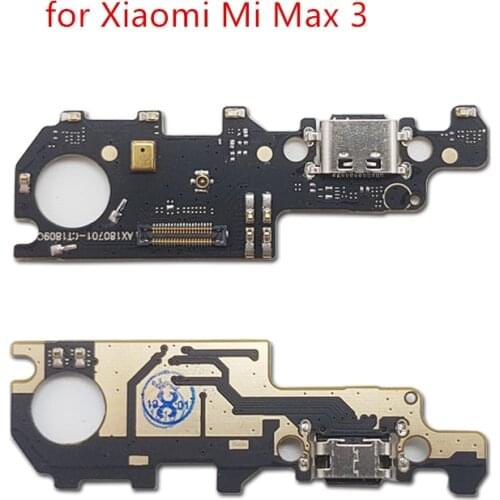 For Xiaomi Mi Max 3 USB Charger Port Dock Connector PCB Board Ribbon Flex Cable Charging Port Component Replacement Spare Parts