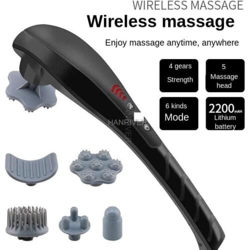 Electric Multifunction Massage Hammer Vibration Rechargeable Body Acupuncture Massager Stick Muscle Relaxation Fatigue Relief
