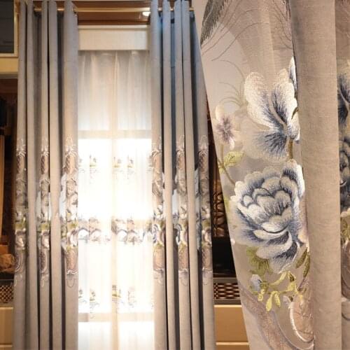 Europe custom-made luxury embroidery Blackout curtains for Living Room classic craftsmanship high quality curtains for Bedroom