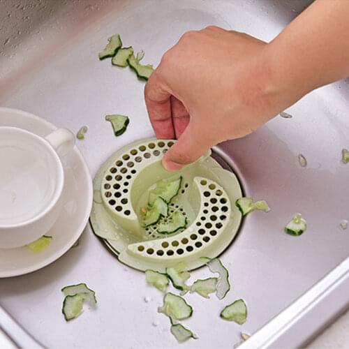 Kitchen Sink Filter with Dense Holes Bottom Concave-convex Arc Diversion Type Sink Floor Drain Cover