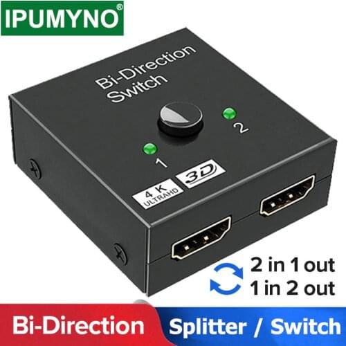 Hdmi-Compatible Splitter 4K Switch 1 In 2 Out Converter For PS4 Games Xbox Tv Box Displayport To Monitor Projectors Accessories