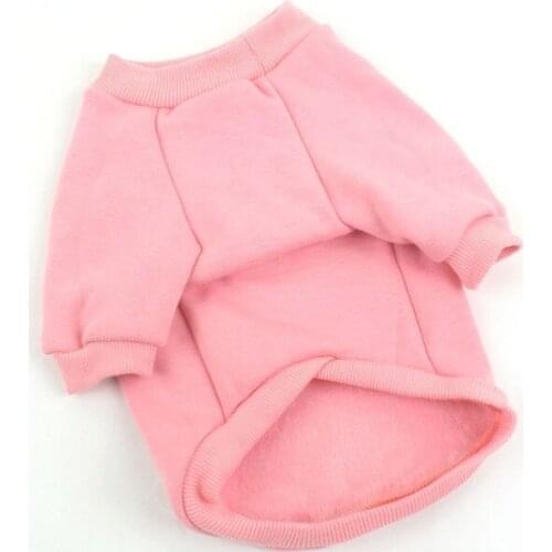 Cotton Dog Costumes for Small Dogs Pink Embroidery Dog Sweater Shih Tzu Clothes Yorkie Hoodie Pug Jacket Pet Clothing A126