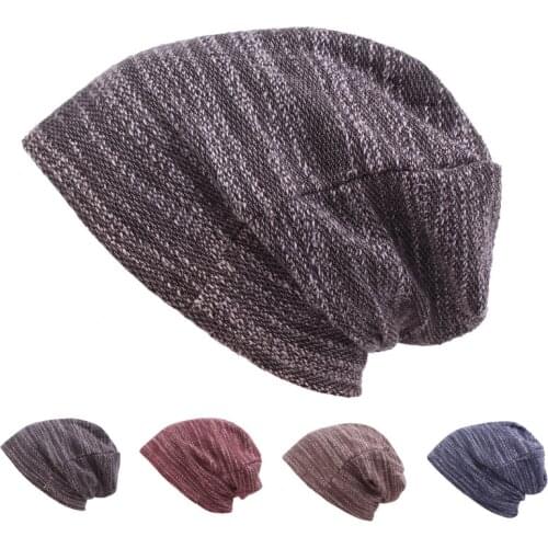 HT1826 Unisex Autumn Winter Hats For Women Men Skullies Beanies Women Men Warm Woolen Knitted Hat Casual Baggy Slouch Beanie Hat