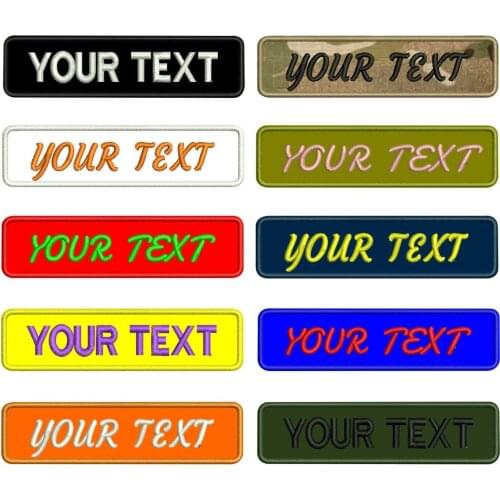 Custom Name Tags Army Blood Number ID Badage Embroidered Punk Rock Patch Iron on Hook Backing