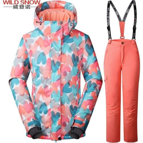 Womens Single Board Double Board Waterproof Thickened Warm Outdoor Ski Snowboarding Set