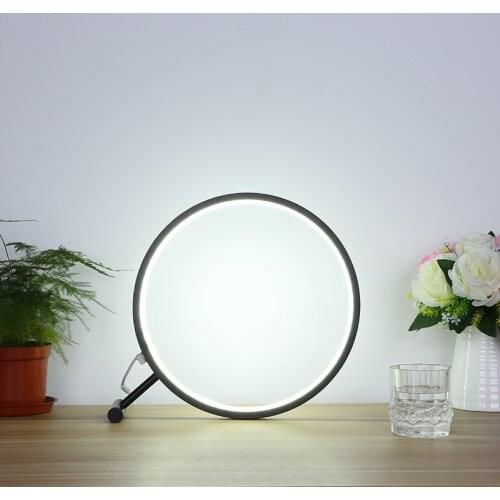 Concise Modern Originality Desk Lamp Write Desk Study Office Bedroom Bedside Round Magnifier Led Desk Lamp