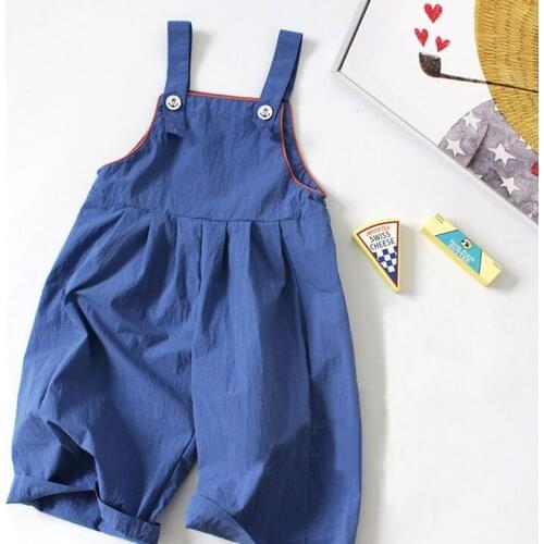 2020 summer Korean childrens new style boys and girls' hanfan'er temperament color matching wide foot loose back pants