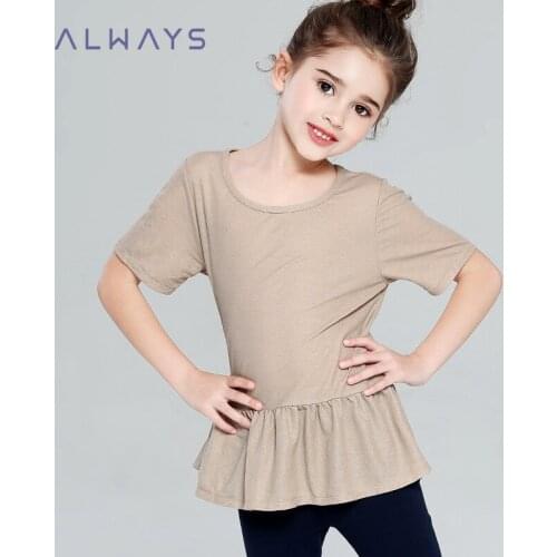 Summer Childrens Wear Cotton Anti-mosquito Smoke Plait of The Girls Round Collar Short Sleeve T-shirt Coat Render Unlinedt