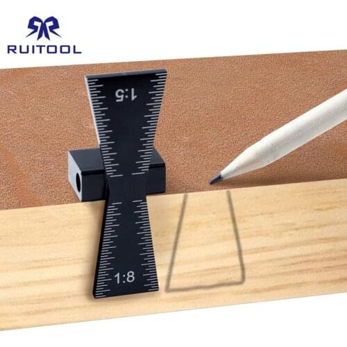 Dovetail Marker Aluminum Alloy Dovetail Marking Template 1:5 & 1:8 Wood Joint Gauge With Scale Dovetail Guide Tools