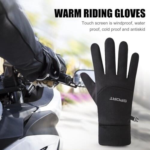 Men Touch Screen Driving Gloves Winter Unisex Warm Cycling Gloves Windproof Anti-Slip Full Finger Sports Gloves