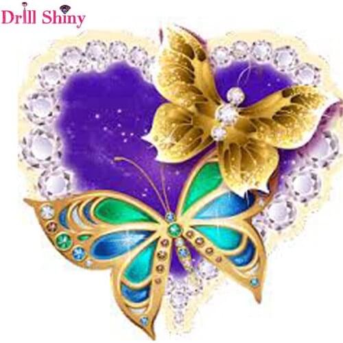 New diy mosaic diamond painting butterfly cross stitch crystal Square diamond sets unfinished decorative full diamond embroidery