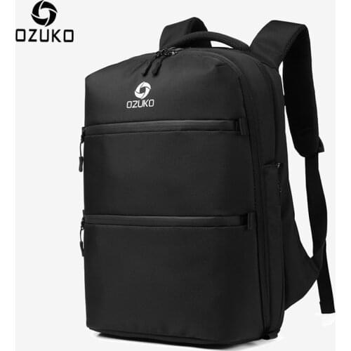 OZUKO 15.6 inch Laptop Backpacks Anti-thief Backpack for Teenager Male USB Charging Mochila Men Waterproof Casual Travel Bags