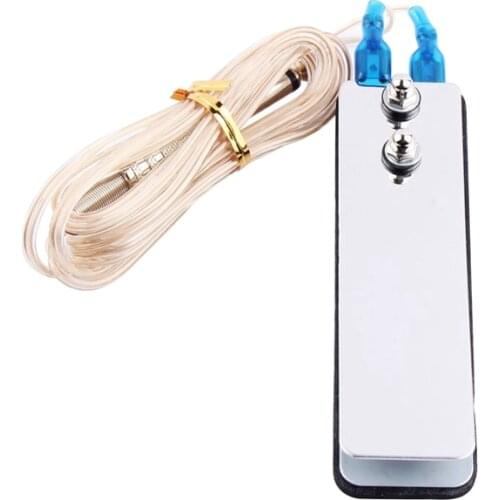 Mini Stainless Steel Tattoo Foot Pedal Switch Footswitch Control with Wire for Power Supply Machine Clip Cord Tattoo Accessories