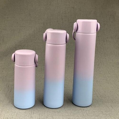 Preferential sale of 304 stainless steel vacuum portable gradually changing color thermos cup, small and lovely lady student mak