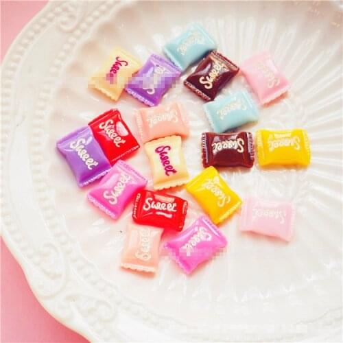 10PCS Slime Charms Candy Sweet Sugar Resin Flatback Slime Accessories Beads Making Supplies for DIY Scrapbooking Crafts