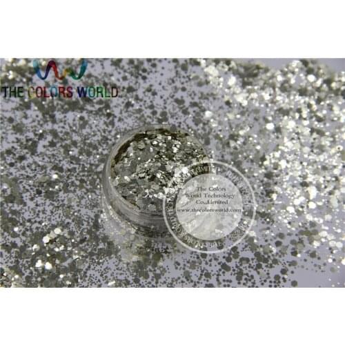 HB216-122 Mix size Champagne Gold Colors Hexagon shape Hex Glitter for Nail art and DIY supplies1pack=50g