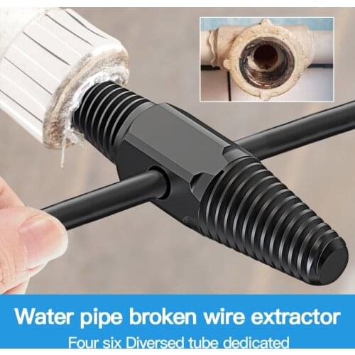 Broken Wire Extractor Faucet Double-head Triangle Valve Universal Tap Screw Extractor Pipe Valve Tap Broken Wires Screws
