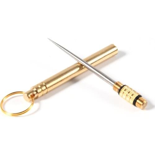 Titanium Outdoor Edc Portable Multifunctional Toothpick Bottle Fruit Fork Camping Tool Toothpick Tube