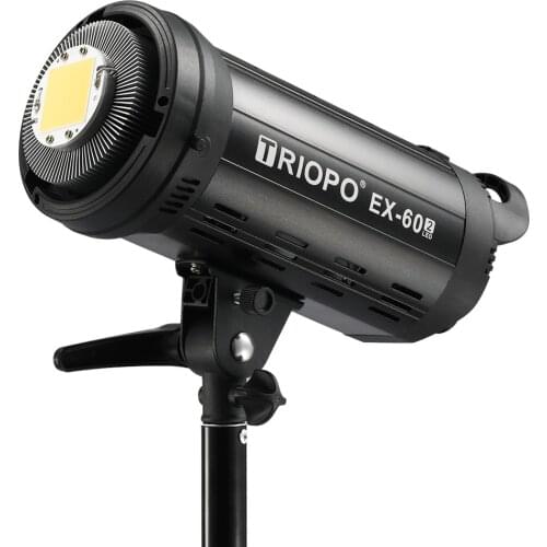Triopo LED Video Light EX-60W 5600K White Version Video Light Continuous Light Bowens Mount for Studio Video Recording VS SL-60W