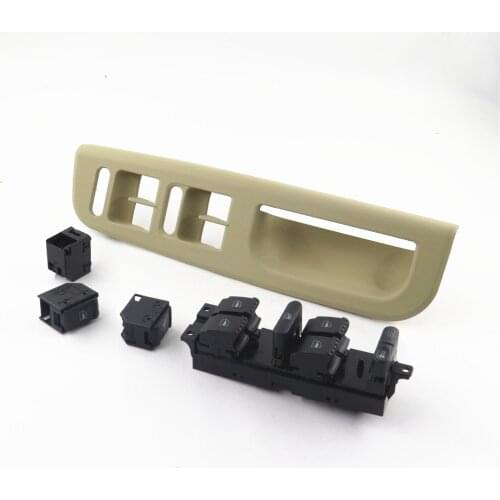 1 Set Beige Car Door Window Control Panel Bezel &Glass Switch Button For Passat B5 Golf Bora MK4 3B1867171 3BD959857D 3BD959855B