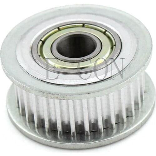 1pcs/5pcs/10pcs HTD 3M-30T-11W 7mm/8mm/10mm Bore Aluminum Timing Belt Idler Pulley With Bearing 30 Teeth