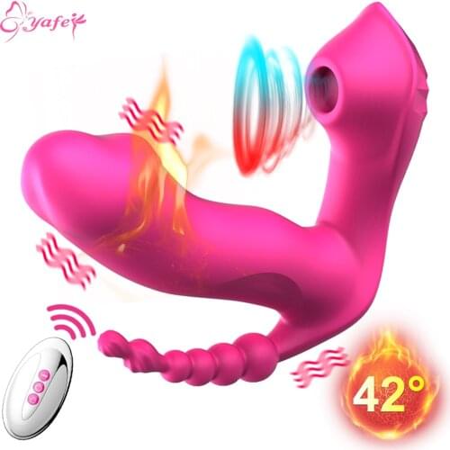 3 in1Sucking Vibrator For Women Dildo Clitoris Anal Vagina Stimulator G-Spot Vibration Erotic Sex Toys For Adult Gay Couple