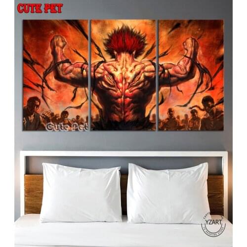 Full Square Drill Japanese classic anime 5D Diamond Painting Back view Embroidery Cross Stitch Needlework Mosaic Decor Gift 3PCS