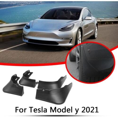 4pcs Car Mud Flaps for Tesla Model Y 2021 Mud Fender Splash Guards Flap Mire Fender Car Styling Automobile Accessories 2021 NEW