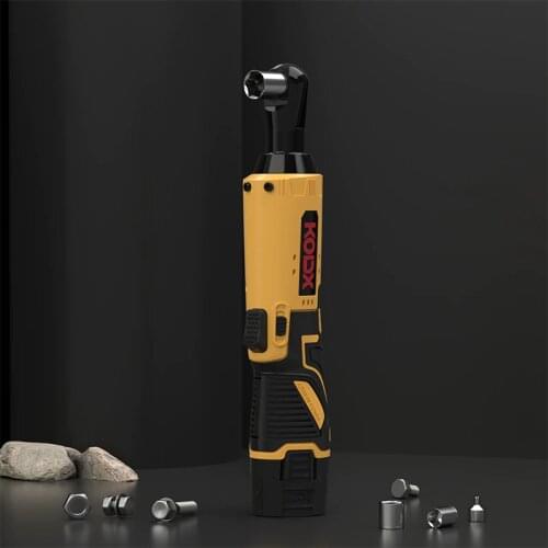KODX 45NM Cordless Electric Wrench 12V 3/8 Ratchet Wrench set Angle Drill Screwdriver to Removal Screw Nut Car Repair Tool